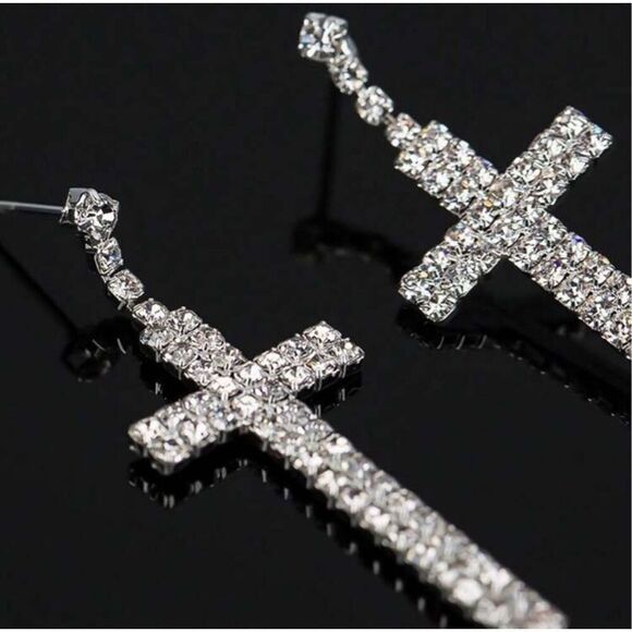 Cross Earrings - Picture 6 of 8